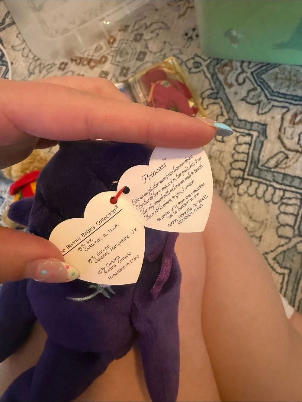 Extremely rare Princess Diana TY Beanie Baby First Edition Rare Original 1997